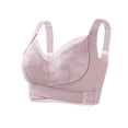 thumbnail image 1 of Women Lady Comfy Corset Bra Front Side Buckle Lace Slim Shape Wear Underbust Support Daily, 40, Pink, 1 of 4