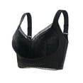 thumbnail image 1 of Women Lady Comfy Corset Bra Front Side Buckle Lace Slim Shape Wear Underbust Support Daily, 44, Black, 1 of 3