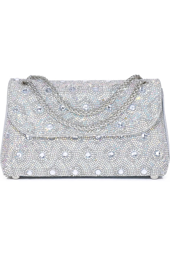 Women Lady Girl Bride Rhinestone Shoulder Bags For Prom Cocktail Party Wedding Engagement