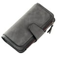 thumbnail image 1 of Women Lady Leather Trifold Card Wallet Clutch Checkbook Handbag Zip Purse Card Phone Holder Long Design Lady Fashion Wallets,A, 1 of 4