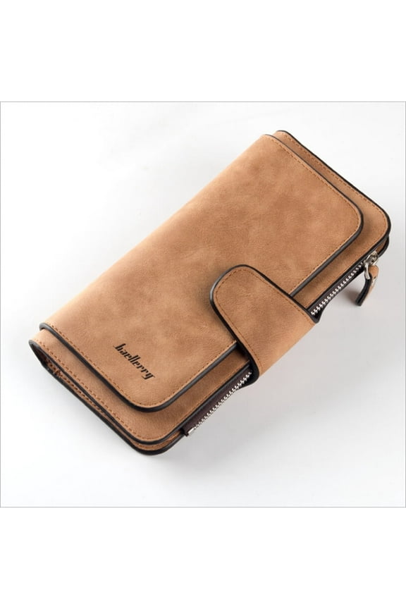 Women Lady Leather Trifold Card Wallet Clutch Checkbook Handbag Zip Purse Card Phone Holder Long Design Lady Fashion Wallets