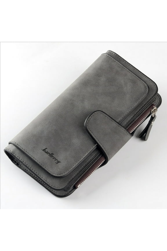 Women Lady Leather Trifold Card Wallet Clutch Checkbook Handbag Zip Purse Card Phone Holder Long Design Lady Fashion Wallets