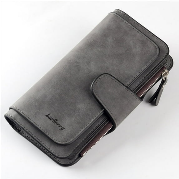 Women Lady Leather Trifold Card Wallet Clutch Checkbook Handbag Zip Purse Card Phone Holder Long Design Lady Fashion Wallets