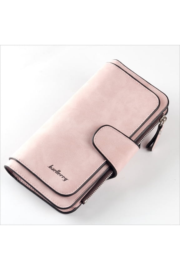 Women Lady Leather Trifold Card Wallet Clutch Checkbook Handbag Zip Purse Card Phone Holder Long Design Lady Fashion Wallets