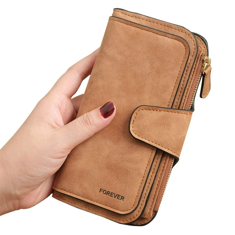 Women's Wallet Long PU Leather Card Holder Bag Purse Zipper