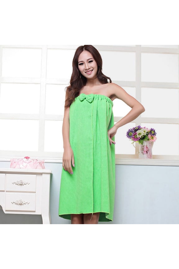 Women Lady Microfiber Thicken Shower Bath Towel Robe