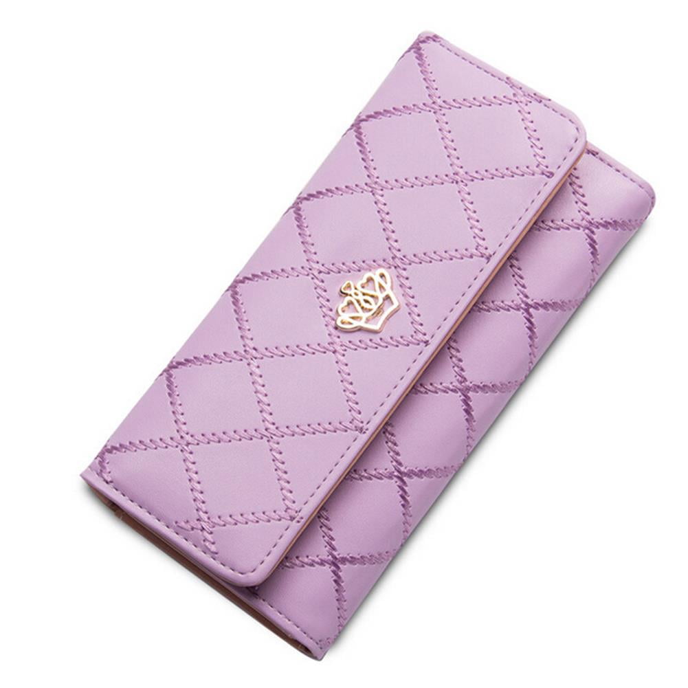 Women Lady PU Leather Clutch Wallet Long Card Holder Purse Handbag 