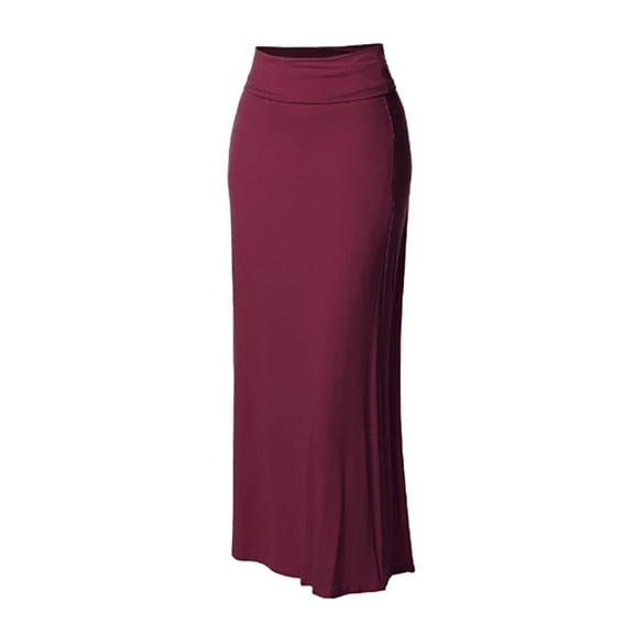 Women Lady's Solid High Waist Comfort Bodycon Stitching Long Maxi Skirt Womens Novelty Skirts Skirt Patterns for Sewing Women Womens Long Skirt down Skirt Swimsuit Cover up Skirt Skirts for Women Long