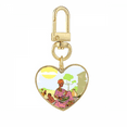 thumbnail image 1 of Women LadyChild Totems African Aboriginal Gold Heart Keychain Metal Keyring Holder, 1 of 3