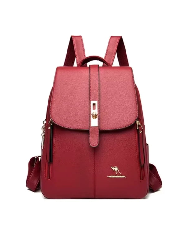 Women Large Capacity Backpack High Quality Leather Vintage Bags for Women School Bags Travel Rucksack Ladies Bookbag Knapsack