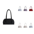 thumbnail image 1 of Women Large Capacity Canvas Polka Dot Underarm Handbag, Vintage Baguette Shoulder Bag, Lightweight Versatile Casual Top Handle Purse for Daily Shopping Dating Travel, 1 of 4