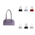 thumbnail image 1 of Women Large Capacity Canvas Polka Dot Underarm Handbag, Vintage Baguette Shoulder Bag, Lightweight Versatile Casual Top Handle Purse for Daily Shopping Dating Travel, 1 of 4