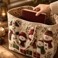 thumbnail image 1 of Women Large Capacity Christmas Handbag Snowman Snowflake Berry Pattern Quilted Tote Bag for Daily Shopping Weekend Trips and Travel, 1 of 5