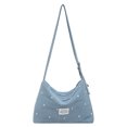 thumbnail image 1 of Women Large Capacity Shoulder Bag With Zipper Closure Polka Dot Crossbody Purse Adjustable Strap Shoulder Messenger Bag For Travel Shopping Work Daily Use (Light Blue), 1 of 7