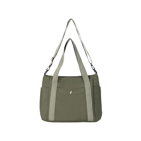 Women Large Capacity Tote Bag, Multi Pocket Dual Carry Handle Adjustable Crossbody Strap for Work Commute Travel Shopping Daily Handbag,(14.17×10.62×5.11 Inch Army Green)