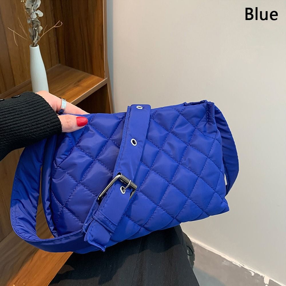 Women Large Capacity Zipper Cotton Padded Messenger Bag Shoulder Bag