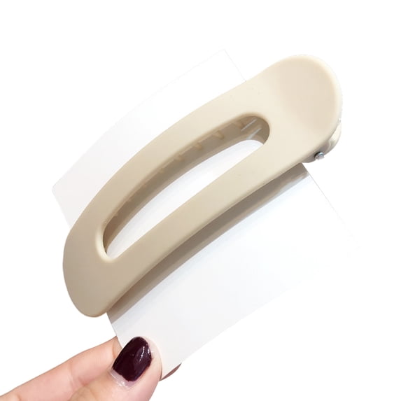 Women Large Hairpin Hollow Elastic Spring Anti-slip Solid Color Smooth Lightweight Bangs Clip Hair Fixation Decoration Tool Hair Accessories