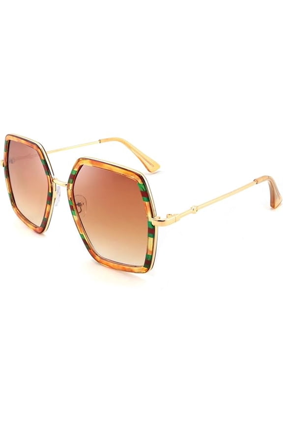 Women Large Hexagon Inspired Sunglasses Fashion Irregular Design Style Geometric B2503