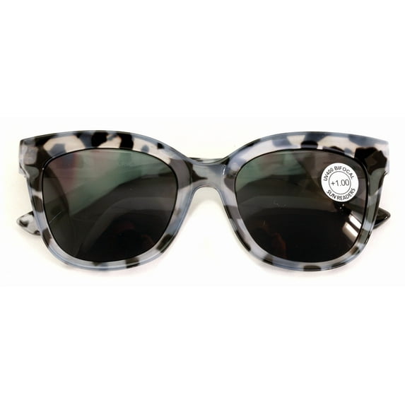 Women Large Oversized Bifocal Reading Sunglasses – UV Protection Tinted Lens Wide Fitment Reader CR06 +2.75