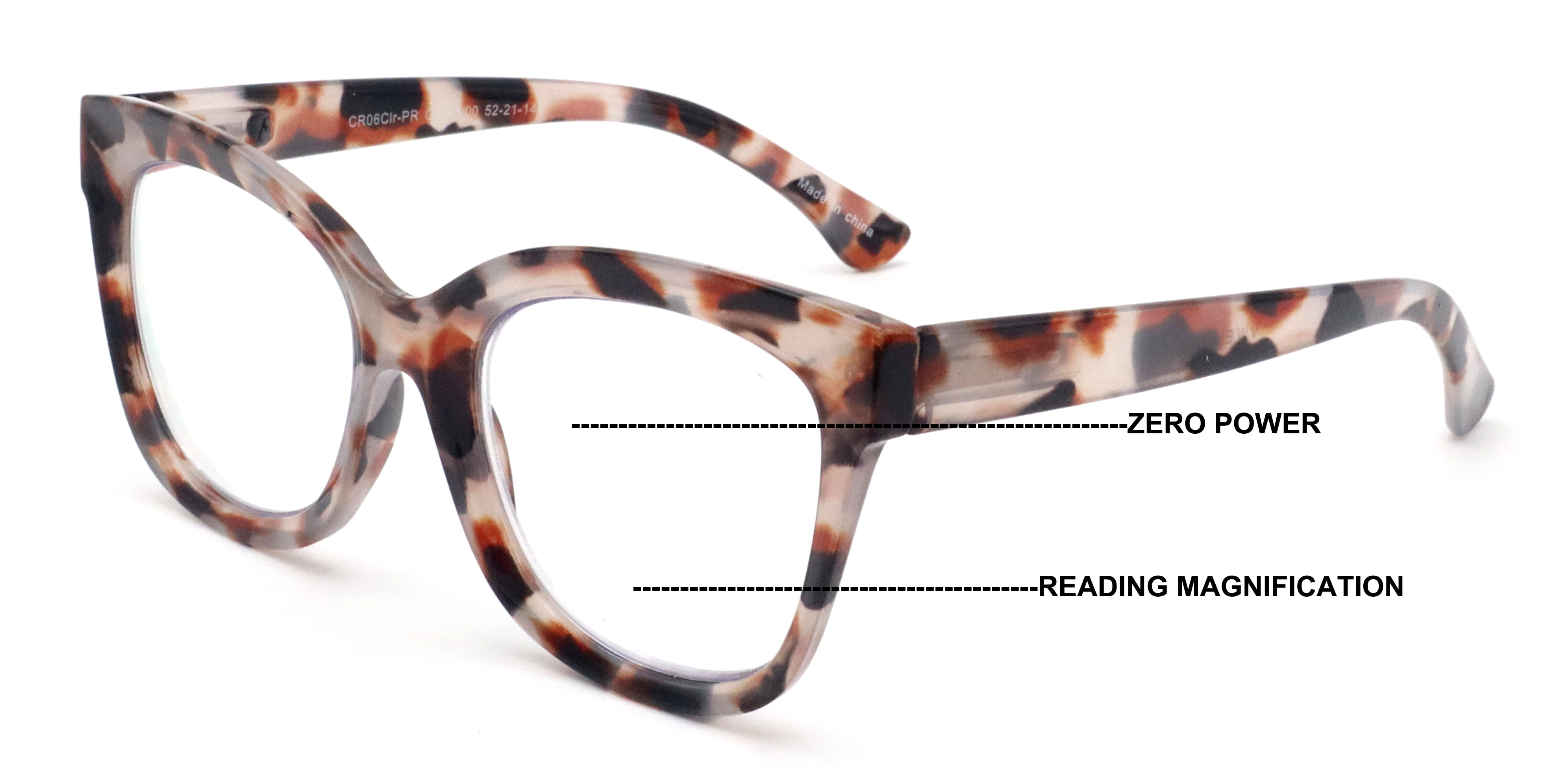 Women Large Oversized Progressive Clear Bifocal Reading glasses - No ...