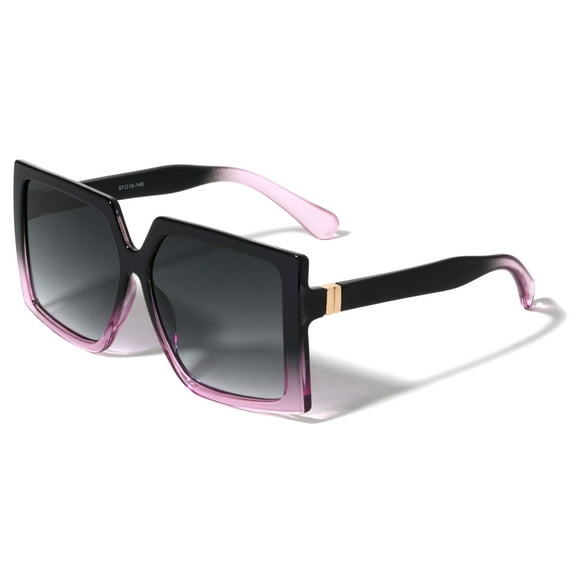 Women Large Oversized Square Sunglasses - UV Protection Fashion Eyewear Purple