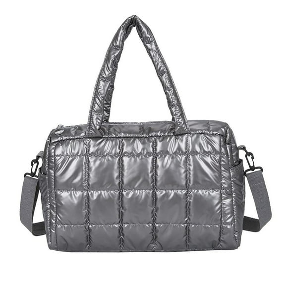 Women Large Quilted Puffer Tote Bag Soft Padded Down Winter Handbag Space Totes Puffer Shoulder Bag Pillow Shopper Bag