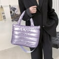 thumbnail image 1 of Women Large Quilted Puffer Tote Bag Soft Padded Down Winter Handbag Space Totes Puffer Shoulder Bag Pillow Shopper Bag, 1 of 7