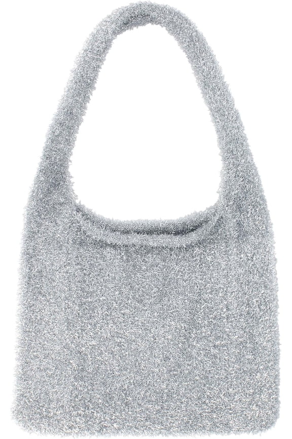 Women Large Sparkly Sequins Fluffy Shoulder Bag Sling Bag Tote