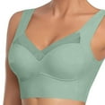 thumbnail image 1 of Women Large Strapless Lace Tank Top Bra Thin Side-Fold Side Breast Gather Adjustable Wire-Free; Perfect For Everyday Shaping(g-Green,8X-Large), 1 of 5