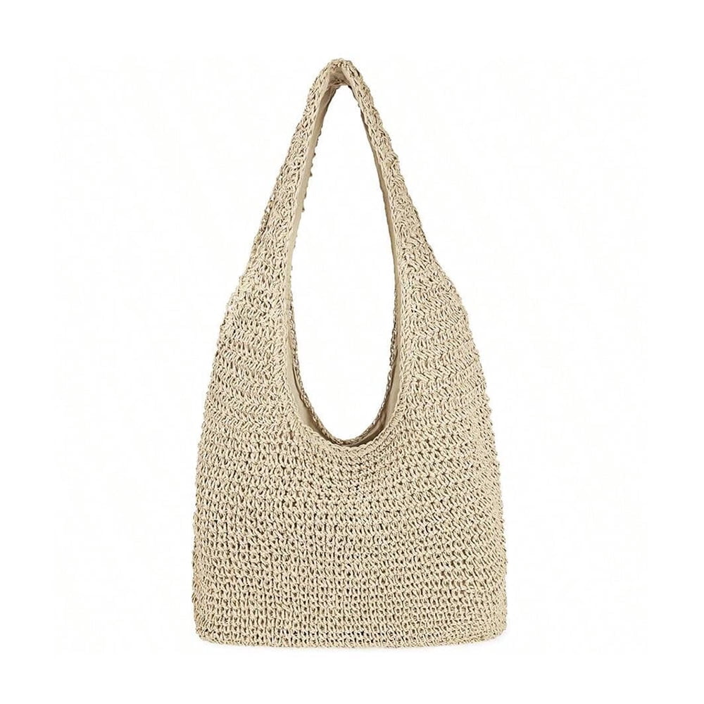 Women Large Straw Beach Bag Handmade Woven Shoulder Bags Hobo Tote ...