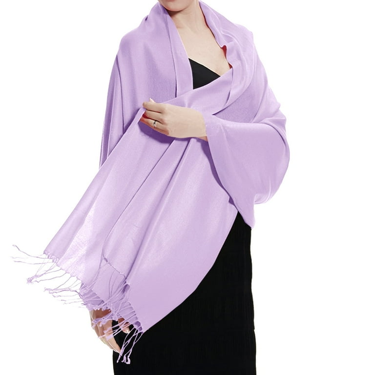TZ Promise Women Lavender Light Purple Pashmina Shawl and Wrap