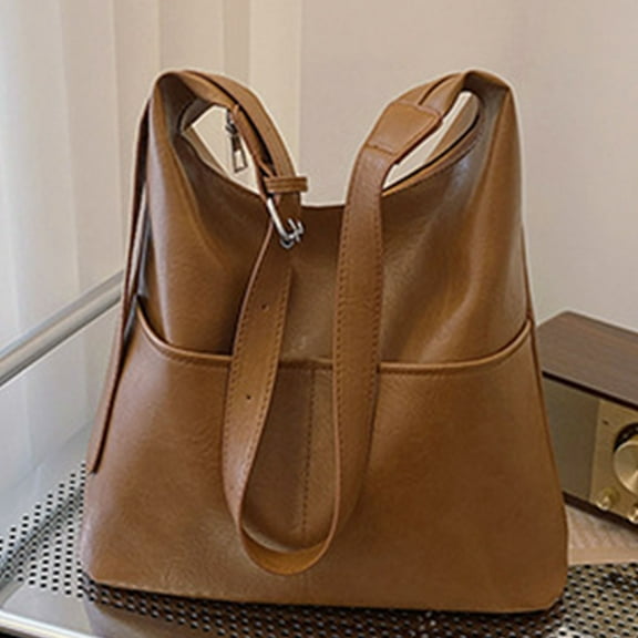 Women Leather Bag Women Leather Tote Bag Full Grain Purse Multipurpose Shoulder Bag Travel Shopper Handbag 13x12x4 Inch Large Capacity for Office Commute and Fashion Outings Tote Handbag