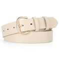thumbnail image 1 of Women Leather Belt for Jeans Pants Ladies Leather Belts with Gold Buckle, 1 of 7