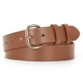 thumbnail image 1 of Women Leather Belt for Jeans Pants Ladies Leather Belts with Gold Buckle, 1 of 7
