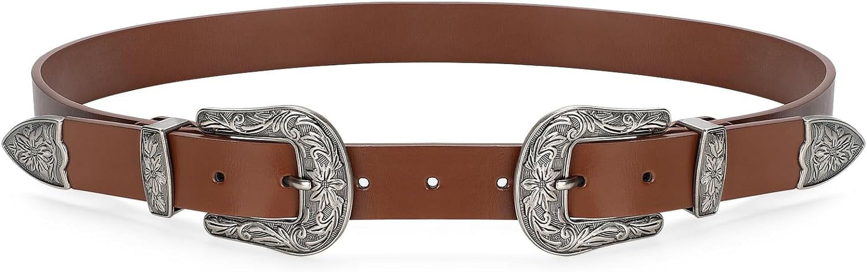 Women Leather Belts Ladies Vintage Western Design Black  display picture 3