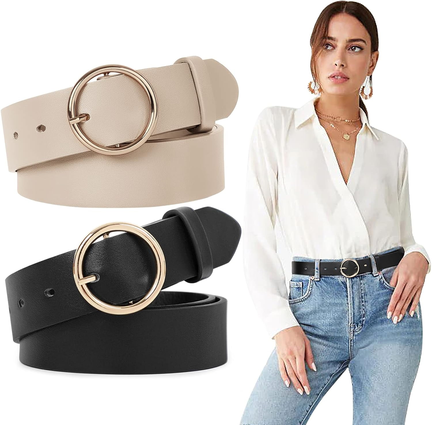 Women Leather Belts,Plus Size Fashion Soft Faux Leather  display picture 1