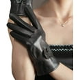 thumbnail image 1 of Women Leather Gloves Winter Warm Real Lambskin Fleece Lined Driving Gloves, 1 of 7