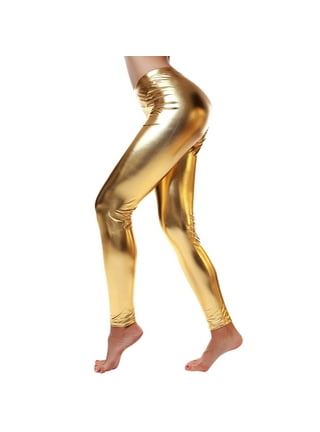 New Shiny Bling Faux Patent Leather Stretch Leggings Wet Look PVC Pants  Trousers