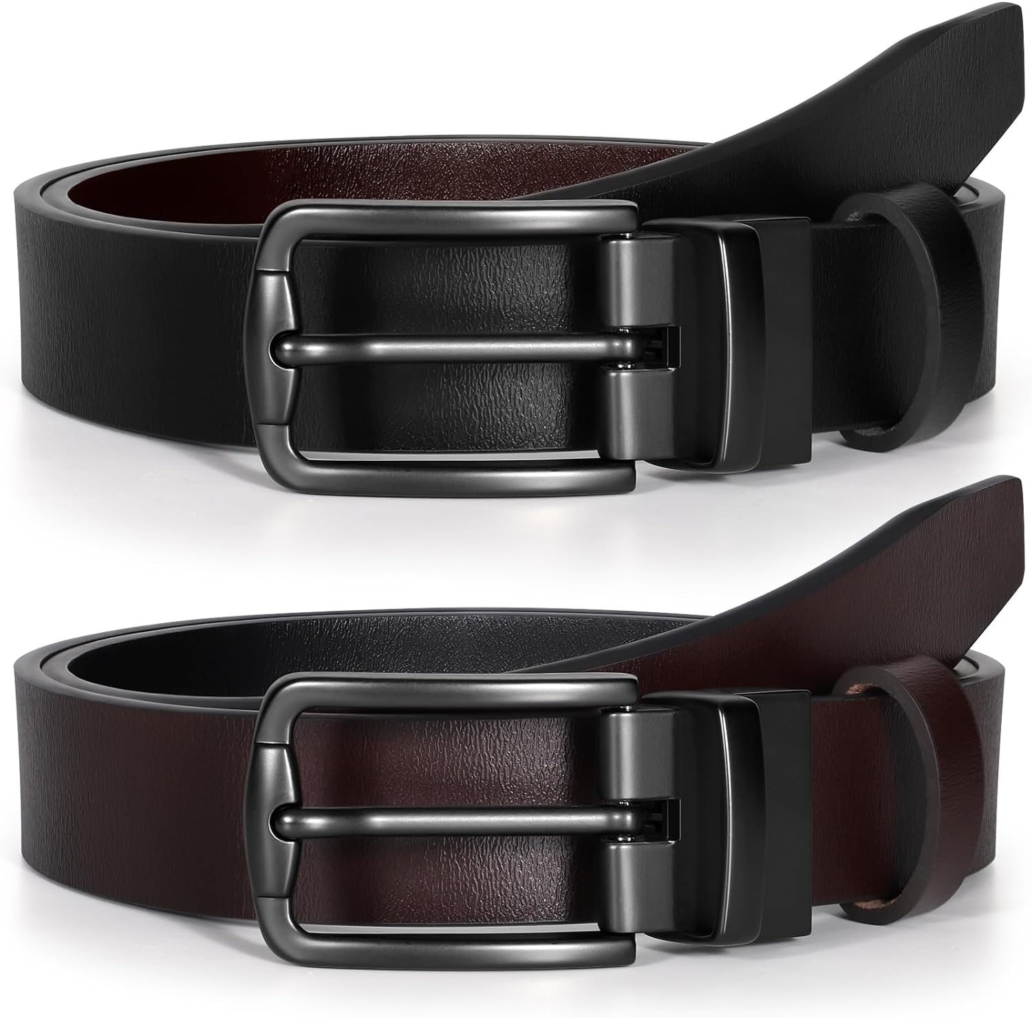 3415 Women Leather Reversible Belt, Ladies Belt For Jeans With Rotated Women Leather Reversible Belt, Ladies Belt for Jeans with  main image 4