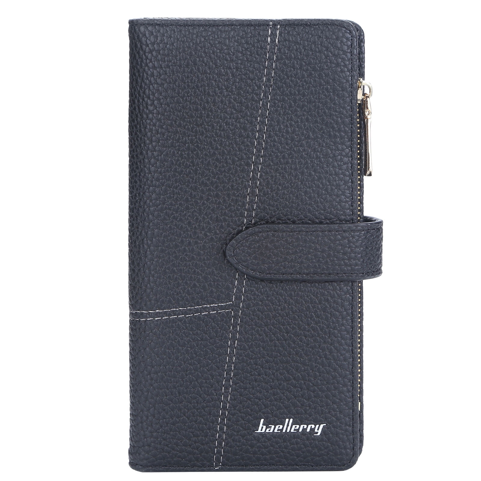 Women Leather Slim Wallet Long Clutch Credit Card Holder Bifold Purse ...