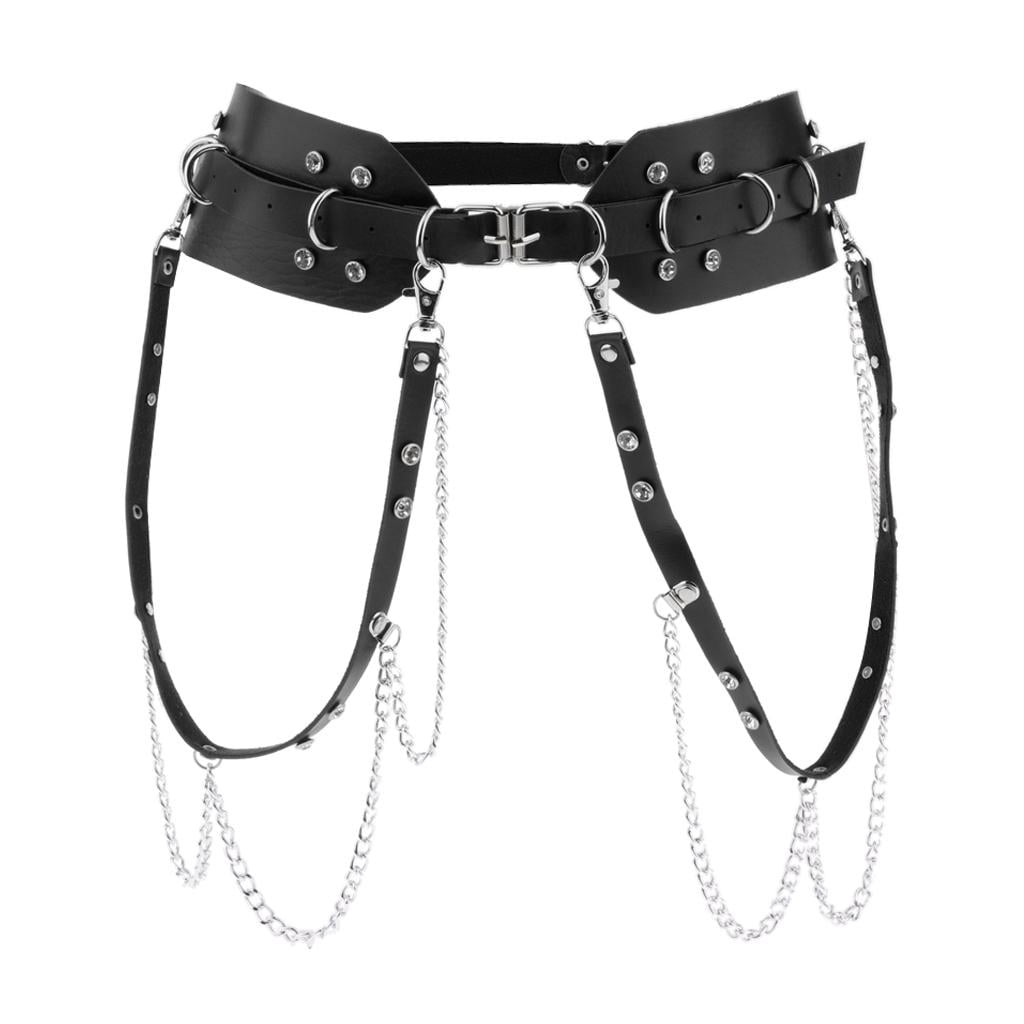 Women Leather Waist Belt Body Harness Belt Punk Adjustable  display picture 1