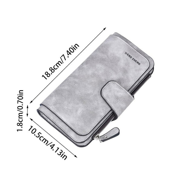 Women Leather Wallet RFID Blocking Zipper Coin Purse Multi Card Slots Long Bifold Wallet for Women Stylish Ladies Wallet Gift for Her Travel Shopping Office Essentials