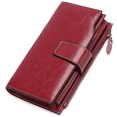 thumbnail image 1 of Women Leather Wallets RFID Blocking Clutch Card Holder Ladies Purse with Zipper Pocket, 1 of 6