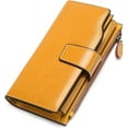 thumbnail image 1 of Women Leather Wallets RFID Blocking Clutch Card Holder Ladies Purse with Zipper Pocket, 1 of 6