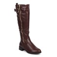thumbnail image 1 of Women Leatherette Knee High Buckle Zip Riding Boot DA98, 1 of 5