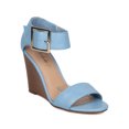 thumbnail image 1 of Women Leatherette Wedge Sandal - Dressy, Girls Night, Casual - Ankle Strap Sandal - GH08 By Breckelles, 1 of 5