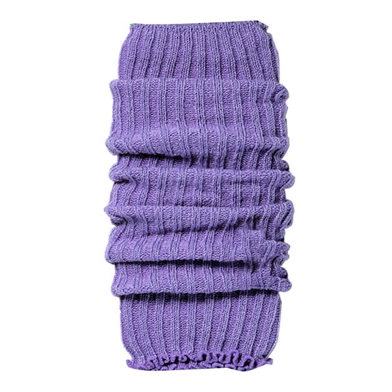 Women Leg Warmers Ribbed Knit Solid Color Stirrup Socks Party Dance Daily Wear