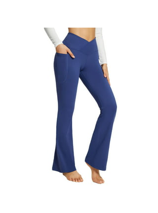 Hfyihgf Women's Bootcut Yoga Pants Flare Leggings for Women High Waisted  V-Cross Workout Lounge Bell Bottom Jazz Dress Pants(Black,XL) 