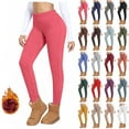 thumbnail image 1 of Women Leggings Pants Winter Warm Fleece Lined Thick Full Length Leggings Pants Velvet Home Leggings Casual Close Fitting, 1 of 8