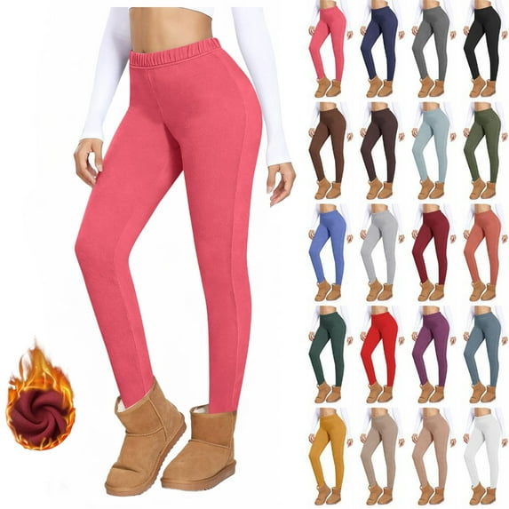 Women Leggings Pants Winter Warm Fleece Lined Thick Full Length Leggings Pants Velvet Home Leggings Casual Close Fitting